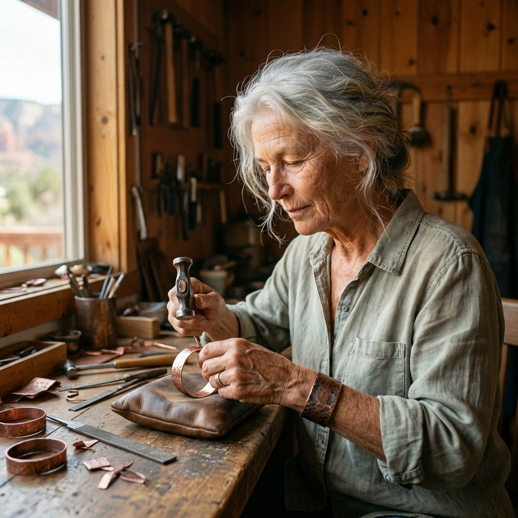 Vera's Wave Copper Bracelet