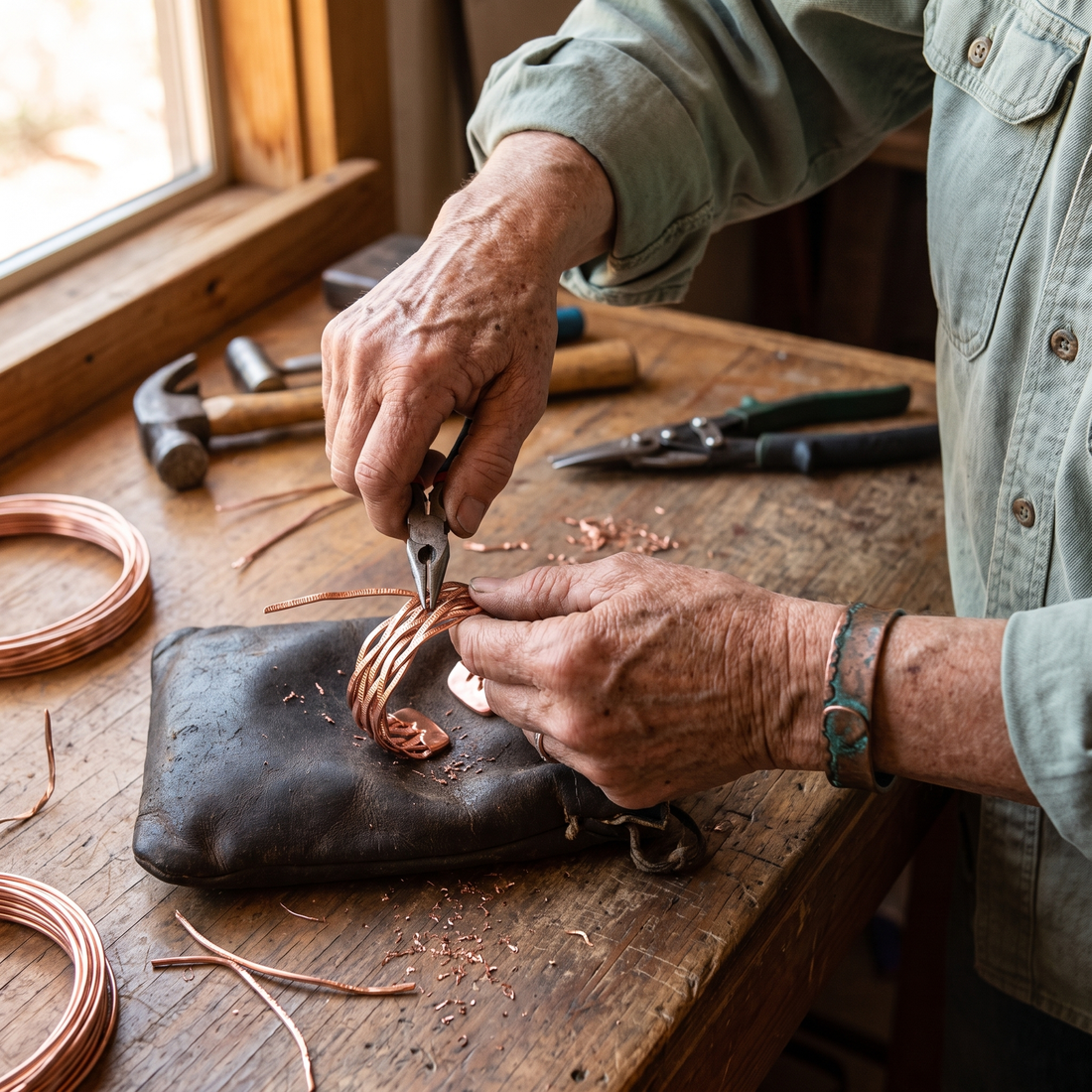 Vera's Wisp Copper Bracelet